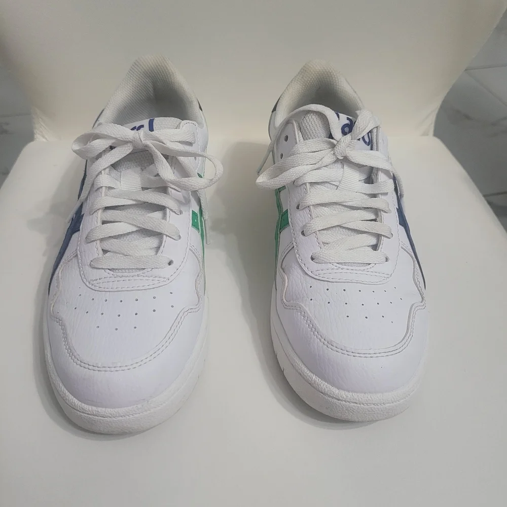 Asics Japan S White Sneakers with Blue and Green Accents Unisex  EUR39.5/ US6.5